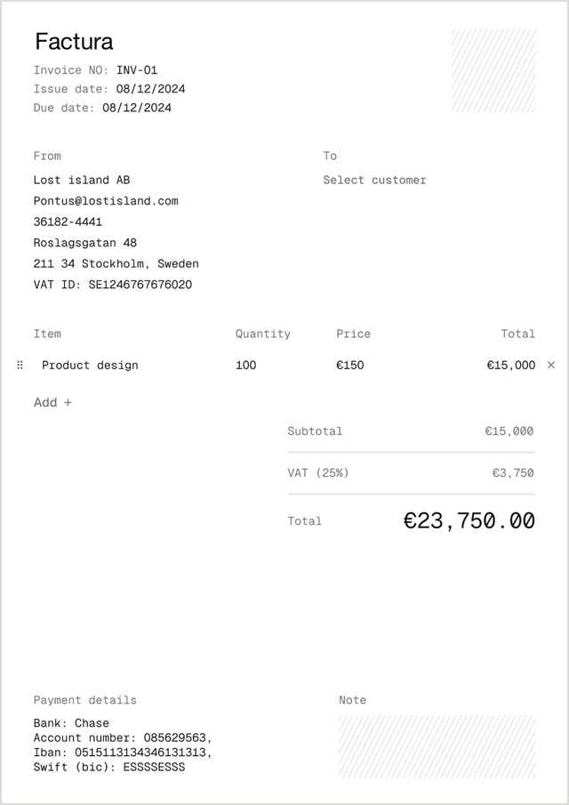 Invoicing